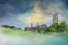 Overview of massive Moyne Abbey-County Mayo-Ireland. Art Print